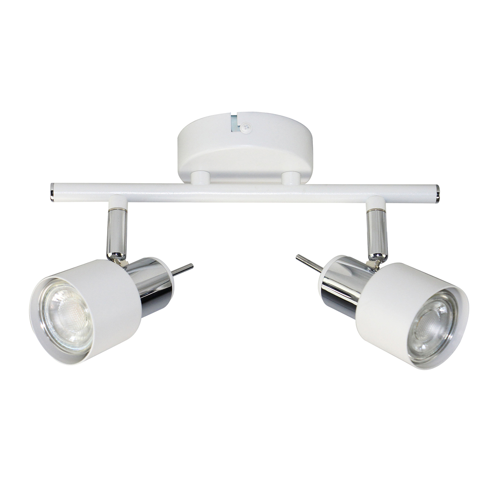 ORO STERNA posiada oprawę dla 2 żarówek typu GU10 o mocy maksymalnej 10W.
Biały kolor lampy wprowadzi element naturalności i wkomponuje się w estetykę pomieszczeń urządzonych w oszczędnym, minimalistycznym stylu.