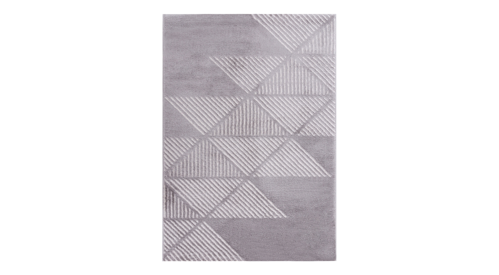 Dywan w trójkąty szro-biały PROVANCE 120x170 cm