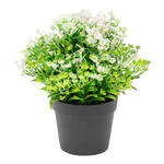 Sztuczna roślina doniczkowa z białymi kwiatkami 21 cm