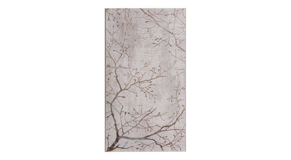 Dywan nowoczesny w gałęzie szary MIGUEL 80x150 cm