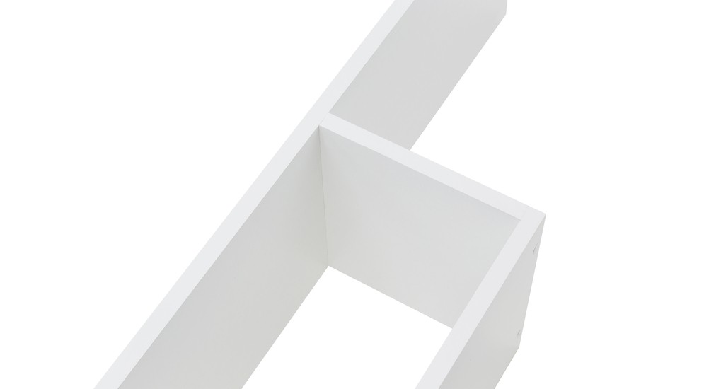 Półka potrójna biała TRIO 80 cm