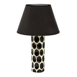 Lampa stołowa ceramiczna czarno-złota 55 cm