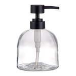 Dozownik do mydła z grubego szkła transparentny 13,7 cm