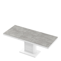Stół rozkładany LIMENA biały / nadruk szary kamień mat