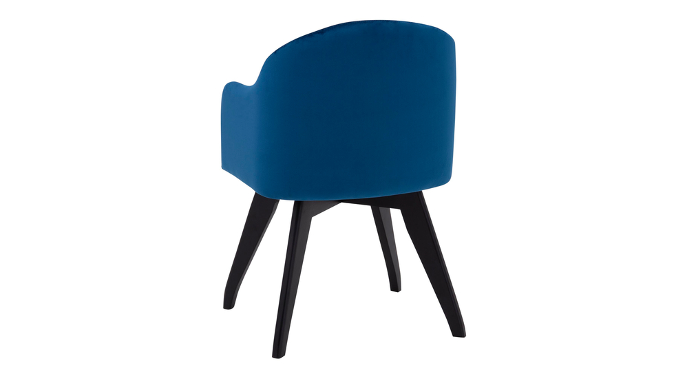Krzesło tapicerowane welurowe CLAUDIA ciemnoniebieskie