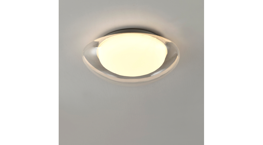 W modelu sufitowym AURA zintegrowane z obudową oświetlenie LED ma moc 10W i strumień świetlny rzędu 1194 lumenów. 
