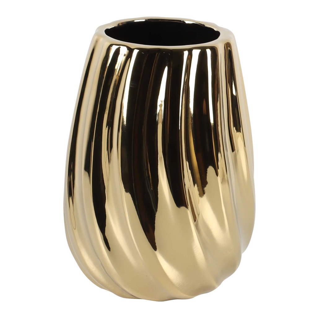 Wazon ceramiczny glamour złoty 20 cm