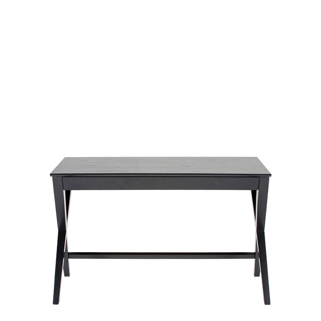 SCRIPTO - czarne biurko z szufladą o minimalistycznym designie.