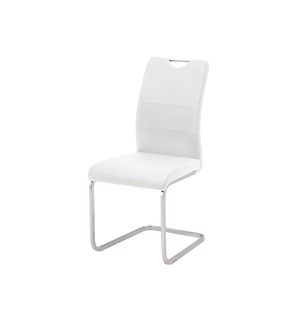 Krzesło białe ekoskóra, na płozie BATIK