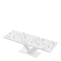 Stół rozkładany VICTORIA biały / nadruk marble marmur połysk