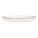 Talerz deserowy ceramiczny biało-złoty RANDO 20 cm