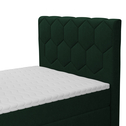 Łóżko kontynentalne z pojemnikiem zielone MEGAN PU 120x200 cm