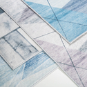 Dywan geometryczny niebieski PUERTO 120x160 cm