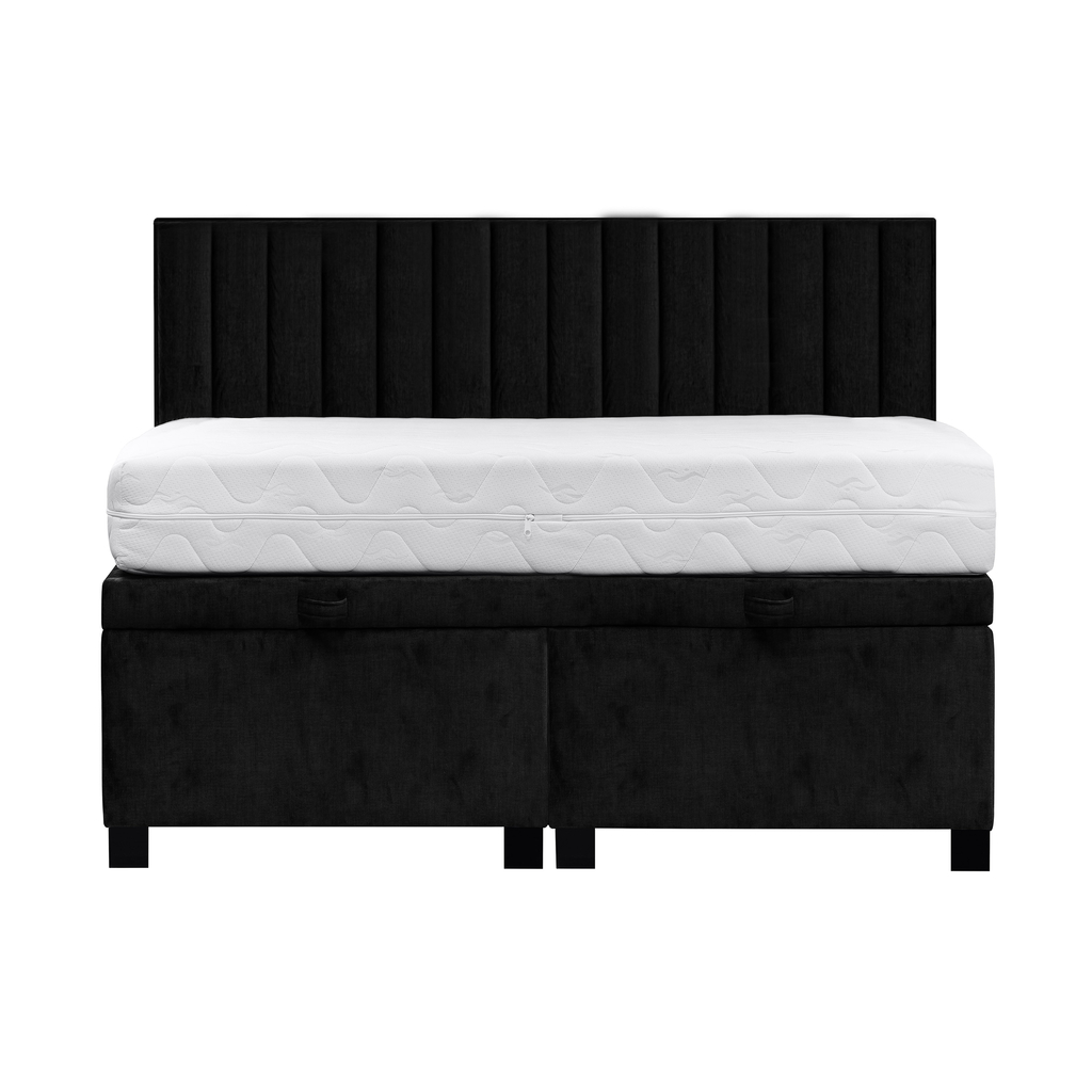 Łóżko czarne MONA VERTICAL 180 cm