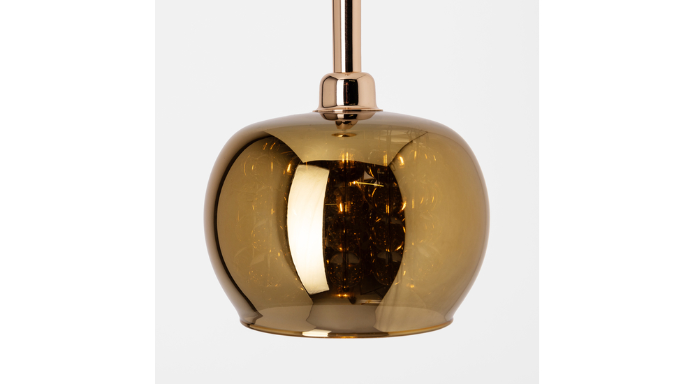 Lampa wisząca złota CRYSTAL 13 cm