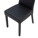 Krzesło tapicerowane ekoskóra czarna EMISA buk black