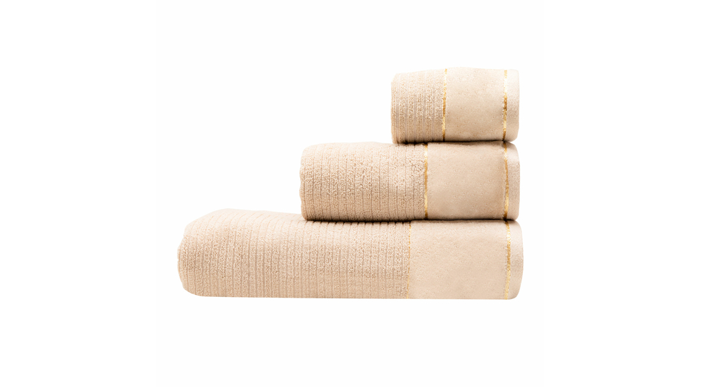 Ręcznik bawełniany beżowy VENICE 70x140 cm 