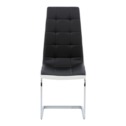 Krzesło pikowane czarno-białe ekoskóra KIER