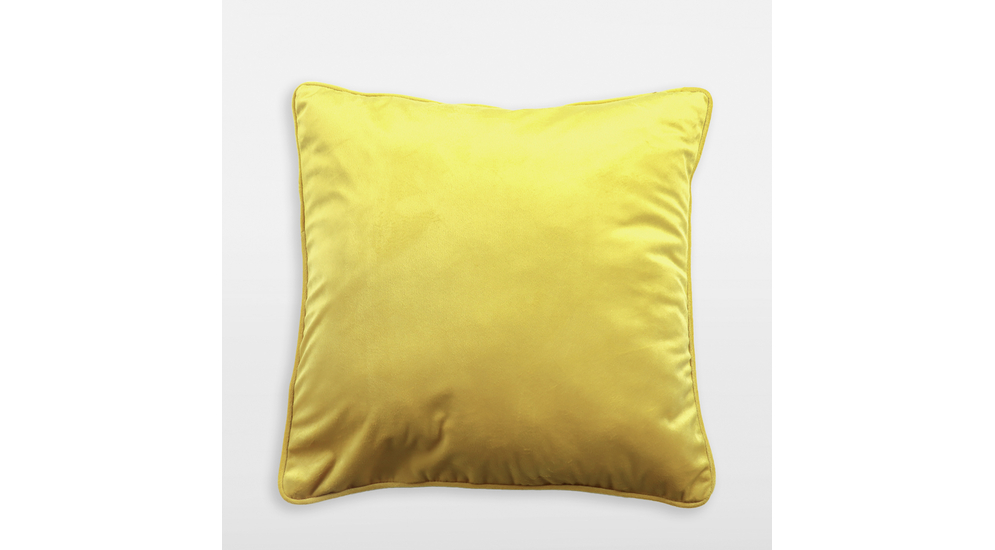 Żółta poszewka na poduszkę welurowa