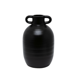 Wazon ceramiczny amfora czarny 26 cm