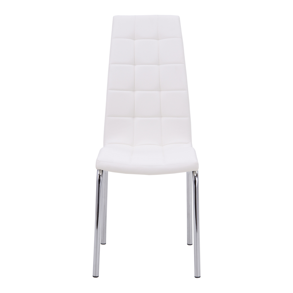 Krzesło nowoczesne z białej ekoskóry PRIMA II