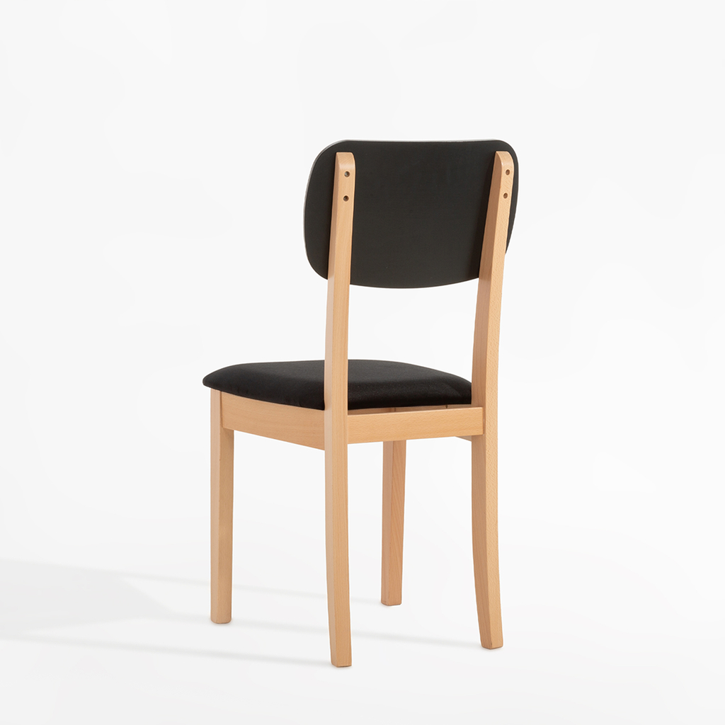 Krzesło drewniane czarne o minimalistycznym stylu