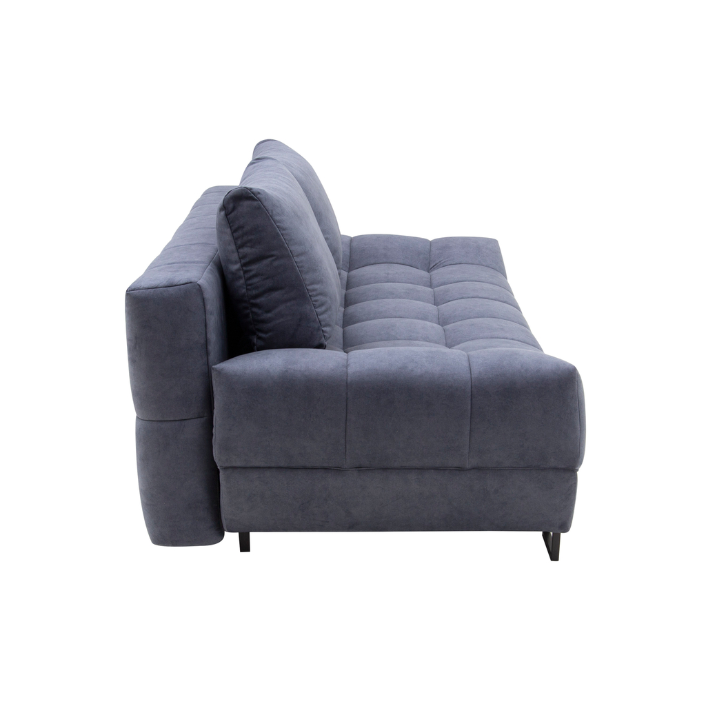 Sofa szaroniebieska pikowana LUXO