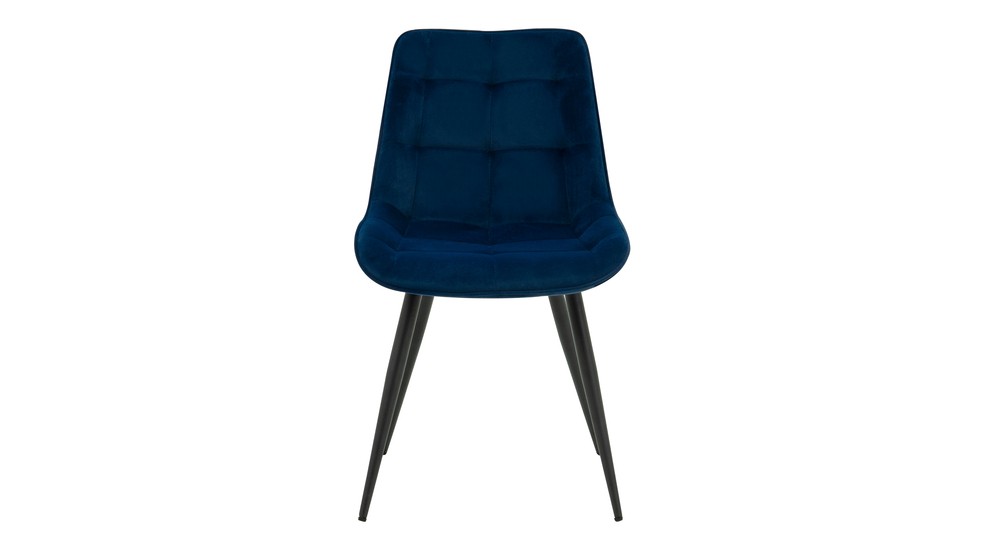 Krzesło welurowe niebieskie BORIS