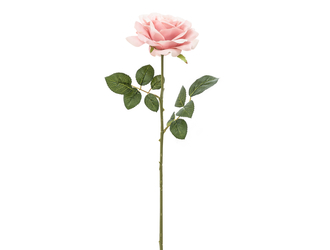 Sztuczny kwiat RÓŻA różowa 53 cm