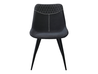 Krzesło tapicerowane czarne SYLVARO