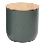 Pojemnik z bambusową pokrywką na herbatę 12 cm