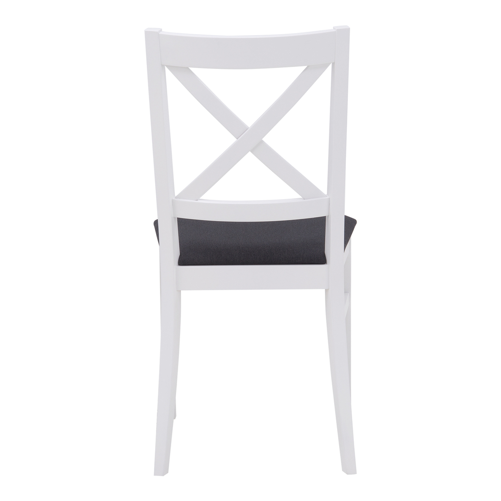 Krzesło do jadalni krzyżowe białe ZAYDEN