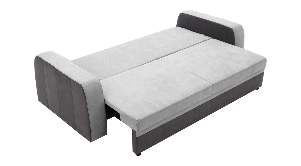 Dwukolorowa sofa NESSI to idealne rozwiązanie do niewielkich pomieszczeń. 

2 odcienie szarości doskonale wpasują się do pokoju z białymi meblami lub tymi, w odcieniu jasnego drewna.