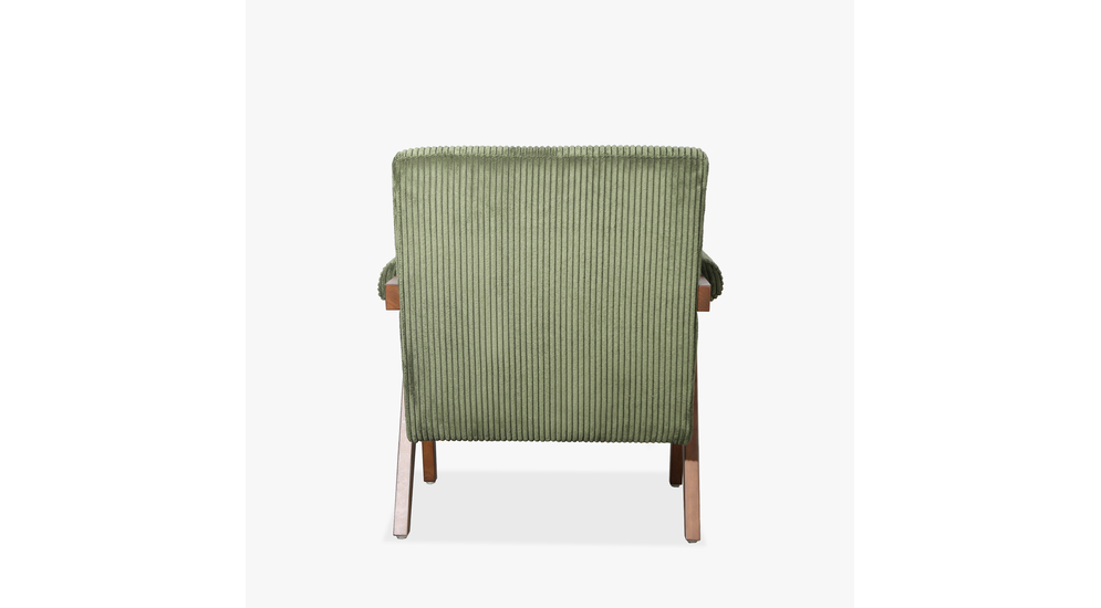 Fotel sztruksowy zielony STARLA
