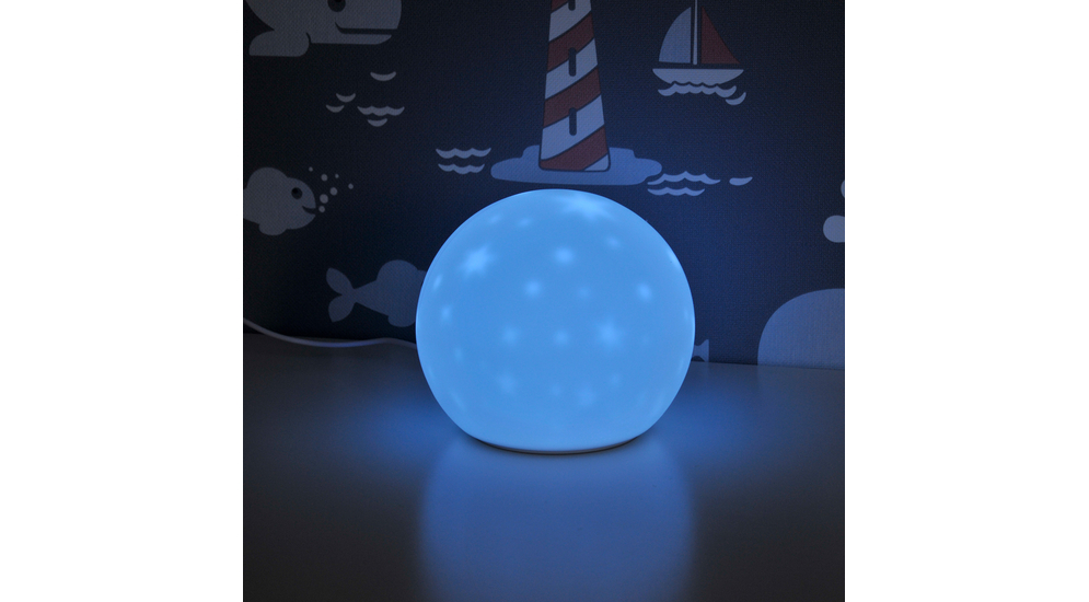 Lampka nocna silikonowa biała LED MOON