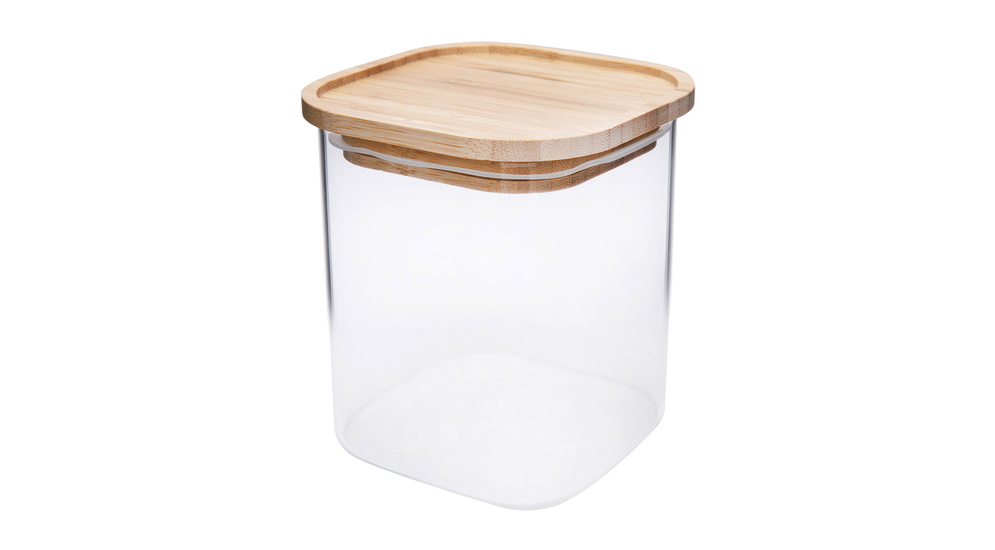Pojemnik szklany z bambusową pokrywką 900 ml