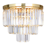 Lampa sufitowa glamour złota AMEDEO 25 cm