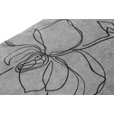 Poduszka dekoracyjna szara FLOWER LINE 45x45 cm