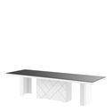 Stół rozkładany KOLOS MAX biały / czarny połysk