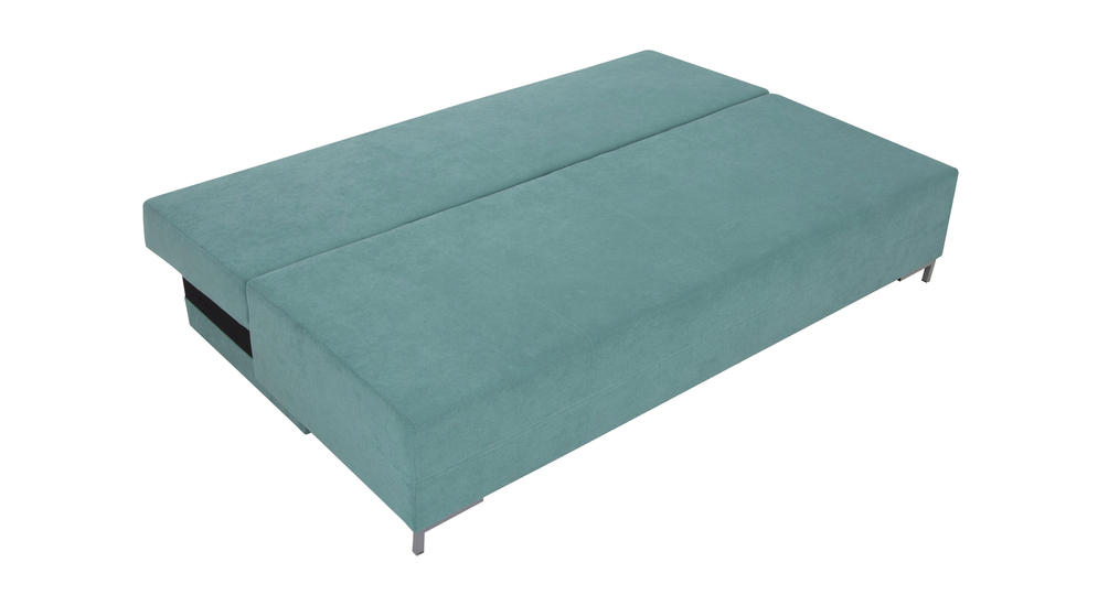 Sofa ELBA z funkcją spania w kolorze błękitnym.