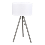Lampa stołowa metalowy trójnóg abażur biały RIVER