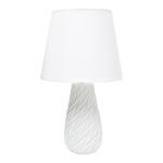 Lampa stołowa ceramiczna biała 39 cm