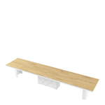 Stół rozkładany KOLOS MAX biały / dąb słoneczny