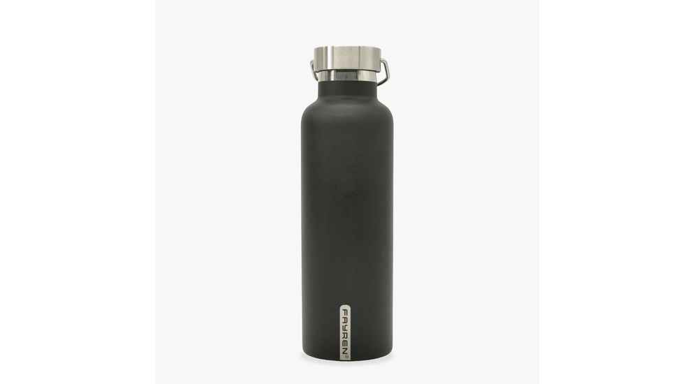 Butelka termiczna FAYREN NORDKAPP BLACK 750 ml ze stali nierdzewnej na spacer, na siłownię, pod namiot.