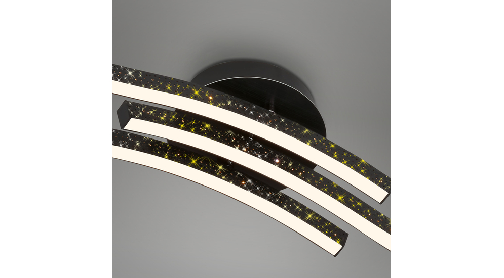 Lampa sufitowa LED brokat czarna REY 80,5 cm