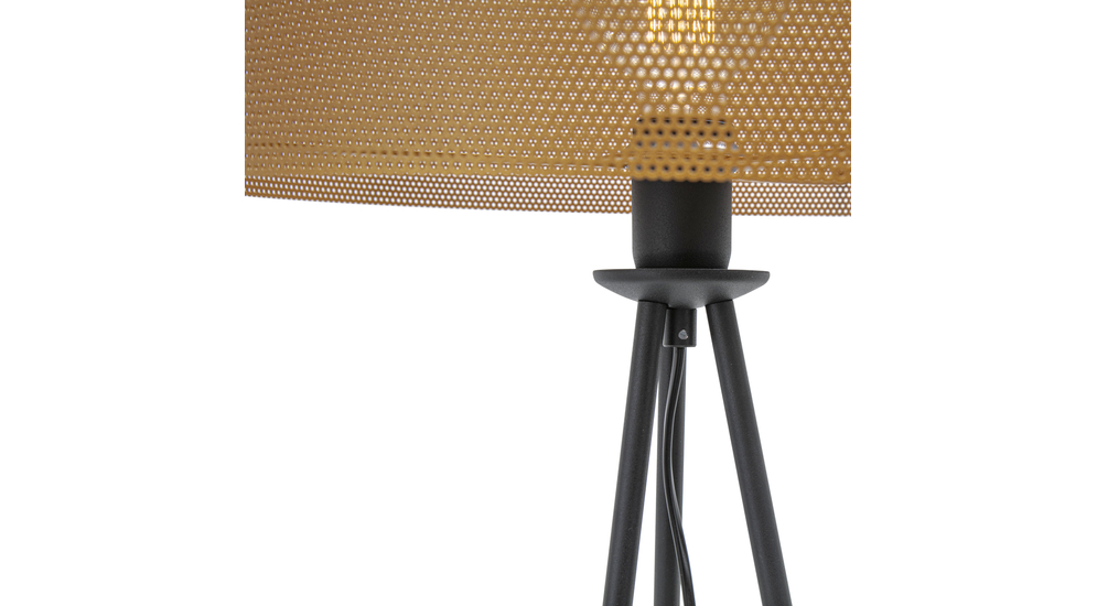 Lampa podłogowa GALAXY rozświetli pomieszczenie i doda ekskluzywnego wykończenia dla ciepłego wnętrza w odcieniach brązu i złota.
