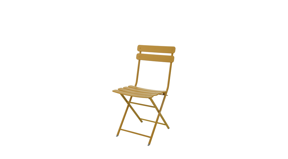 Krzesło ogrodowe składane żółte PEONY 