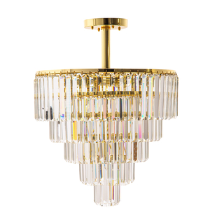 Lampa sufitowa glamour złota AMEDEO 50 cm