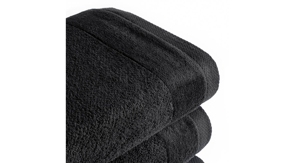 Ręcznik kąpielowy VITO czarny 100x150 cm