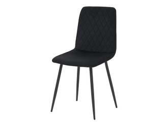Krzesło tapicerowane pikowane ALLINA czarne